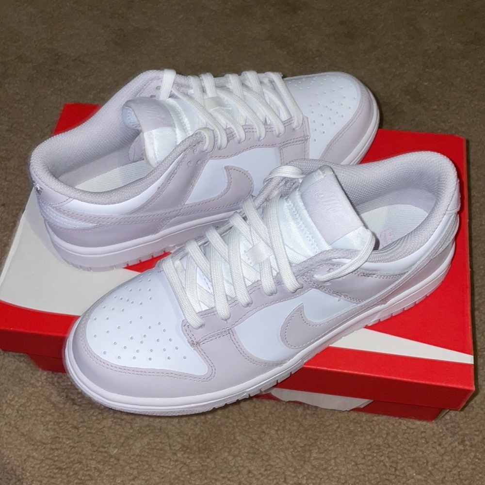 Women’s Nike Dunk Low, size 8, white/Venice